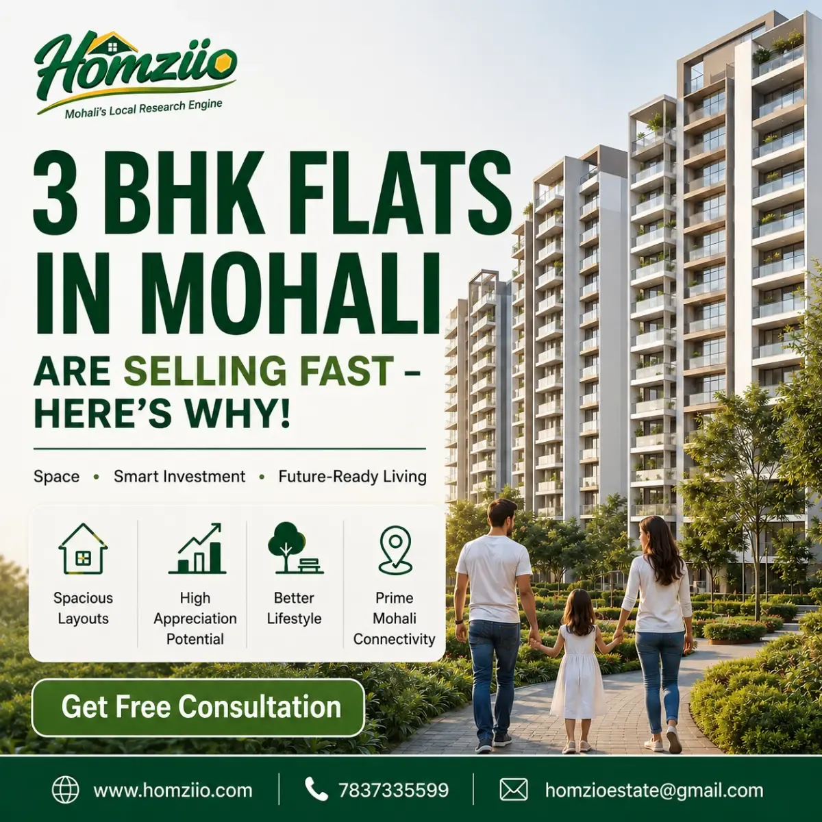 Buying a 3 BHK in Mohali? Homziio Has Verified Options - Properties in Delhi (Image 1)