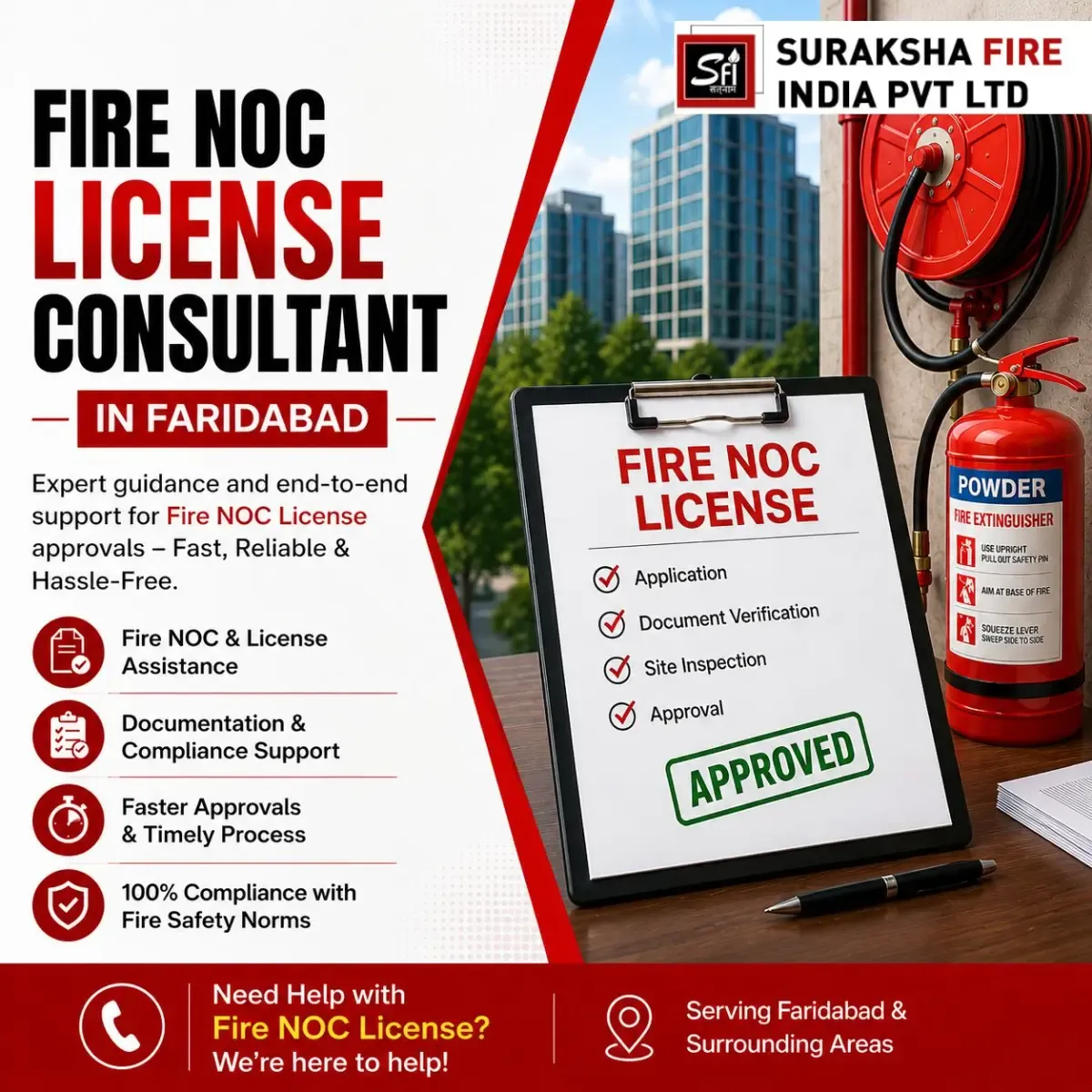 Fire Safety NOC Consultant in Gurgaon | Suraksha Fire India - Services in Delhi (Image 1)