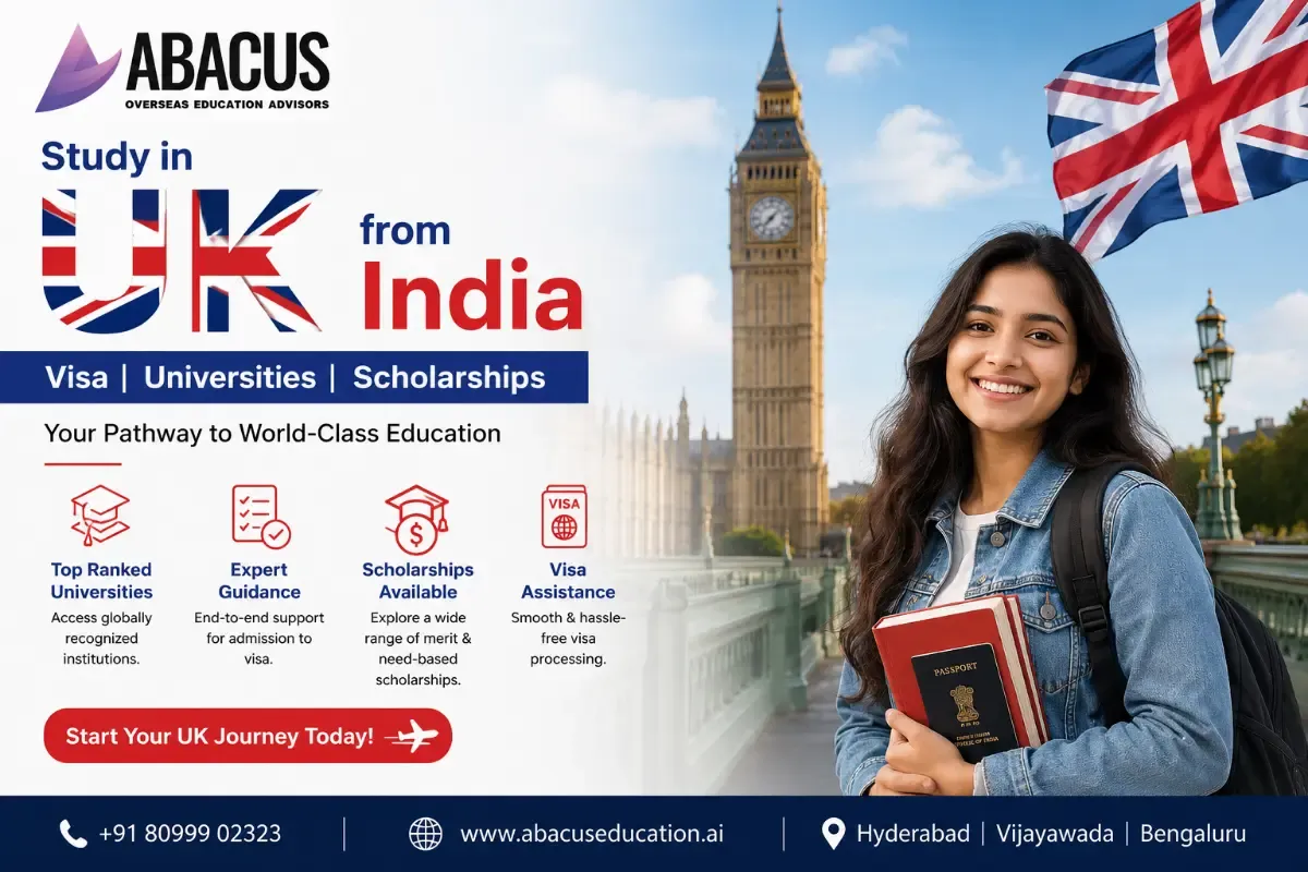 Study in UK from India | Visa Universities Scholarships - Education in Hyderabad (Image 1)