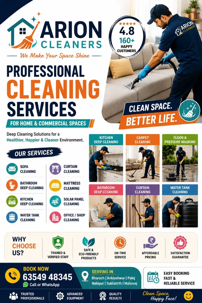 Arion Cleaners – Professional Deep Cleaning Services in Bharuch & Ankleshwar - Services in Ahmedabad (Image 2)